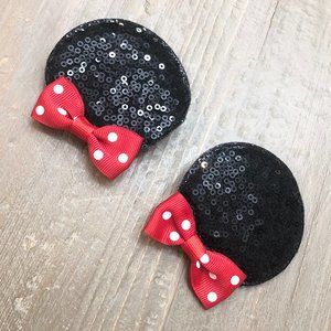 Minnie Mouse Ear Clips